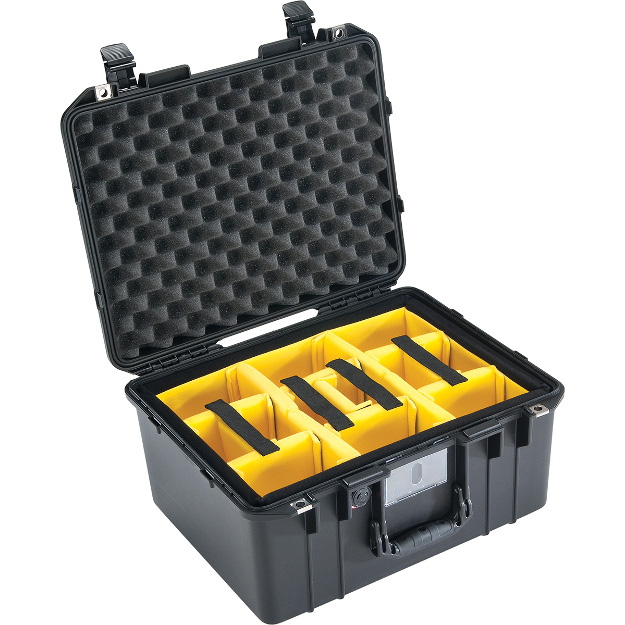 Open Pelican™ 1557 Air Camera Case w/ yellow dividers