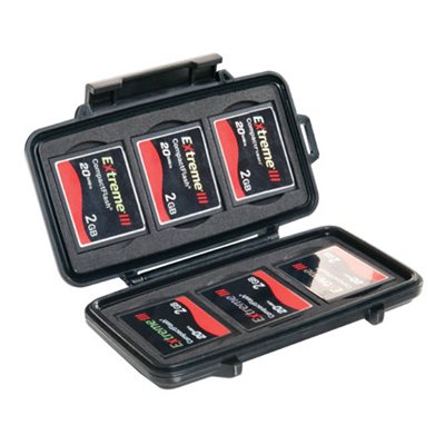 Open Pelican™ 0945 Compact Flash Case w/ Memory Cards
