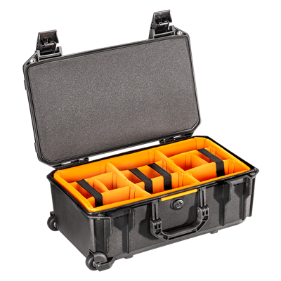 Open V525 VAULT by Pelican™ Camera Case w/ yellow dividers