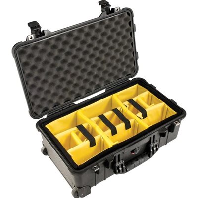 Open Pelican™ 1514 Camera Case w/ yellow dividers