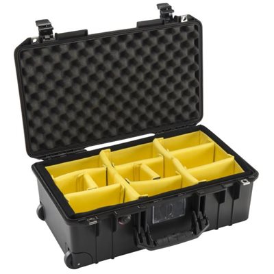 Open Pelican 1535 Air Carry-On Camera Case w/ yellow dividers